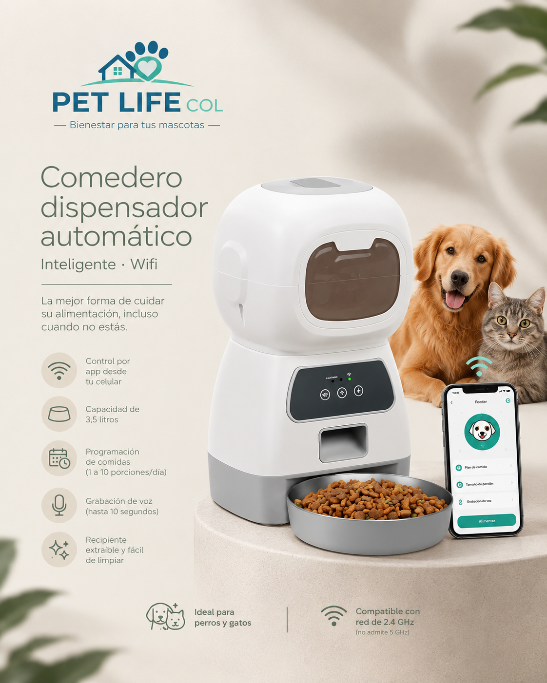 Comedero Automático Inteligente PetLifeCol