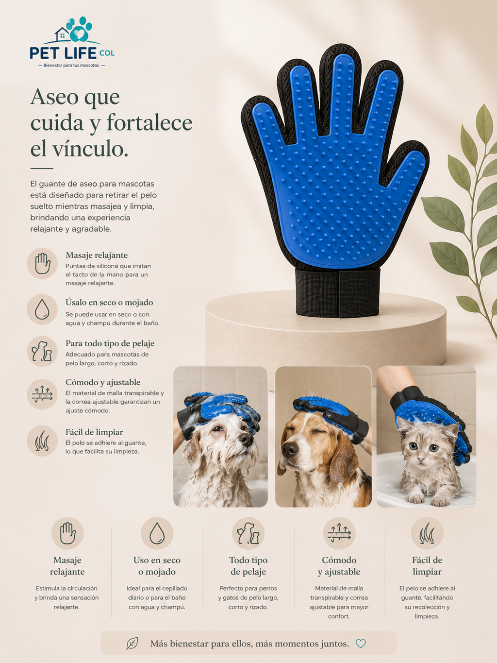 Guante Quita Pelos