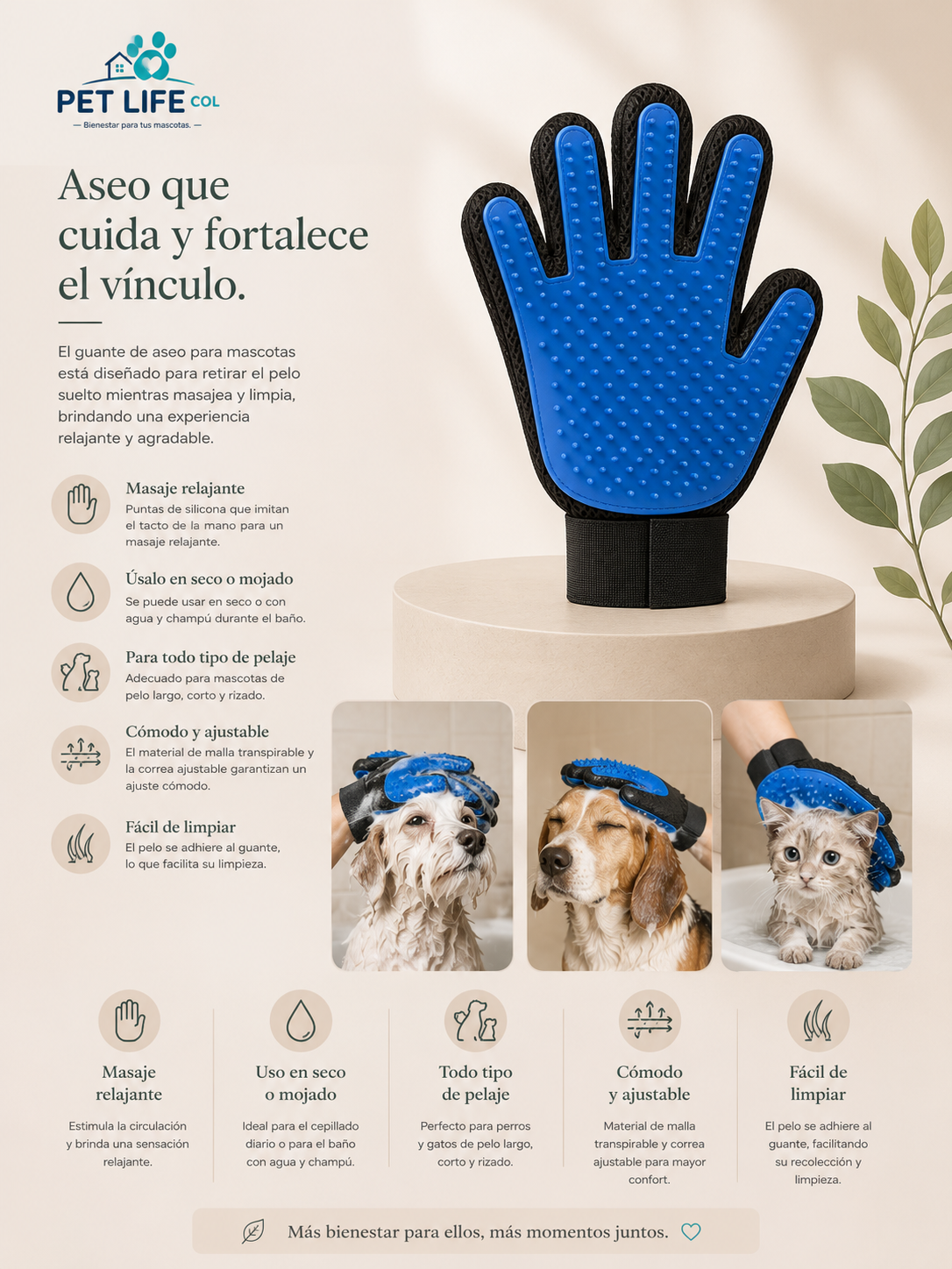 Guante Quita Pelos